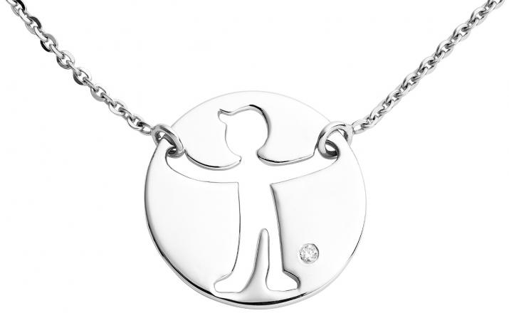 Chain Necklace Pendentif Buddy White Gold RedLine Jewelry - Redline