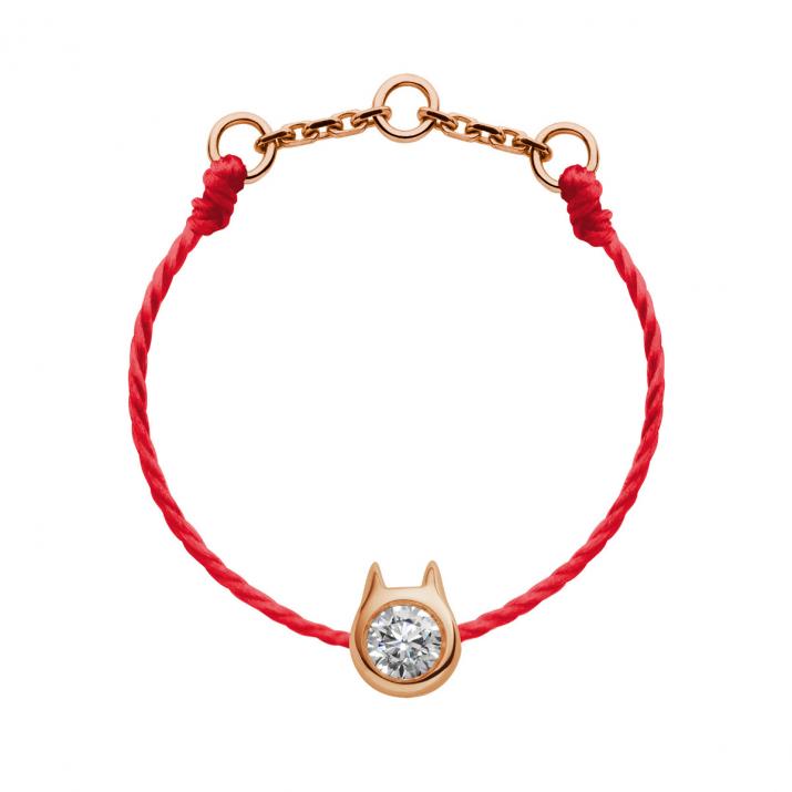 Mini Pure Cat thread Ring in Rose Gold - Redline - 0++