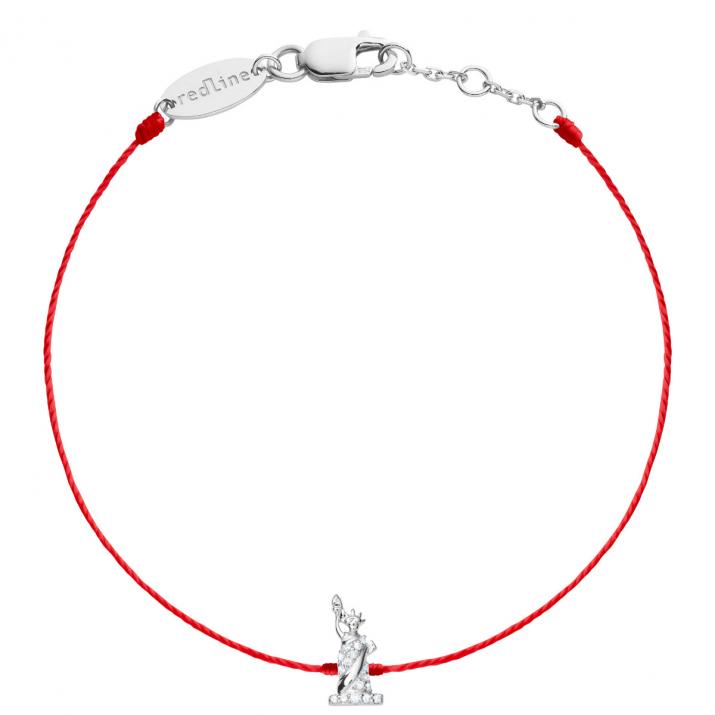 White gold Statue of Liberty thread bracelet - Redline
