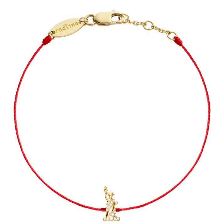 Yellow gold Statue of Liberty thread bracelet - Redline