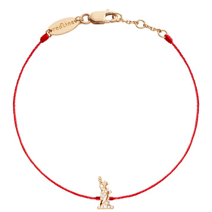 Rose gold Statue of Liberty thread bracelet - Redline