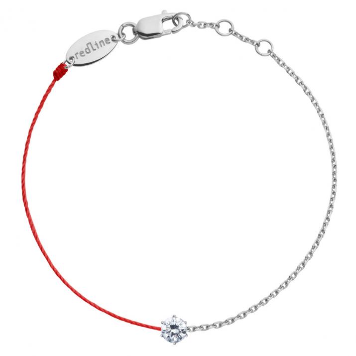 Half-thread half-chain So Absolu bracelet in white gold  - Redline