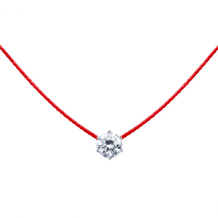 So Absolu diamond thread necklace in white gold - Redline