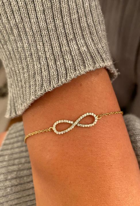 Pour Toujours diamonds chain bracelet in yellow gold - Redline