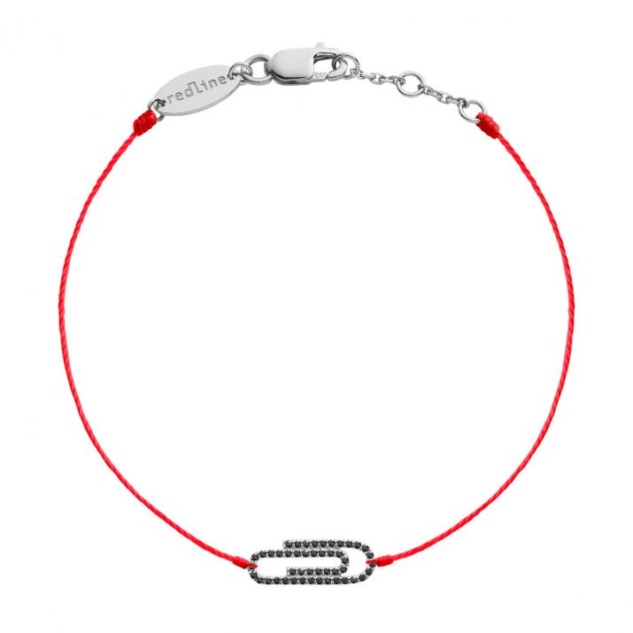 Men's Trombone Bracelet Kcolor Thread White Gold  - Redline - 0++