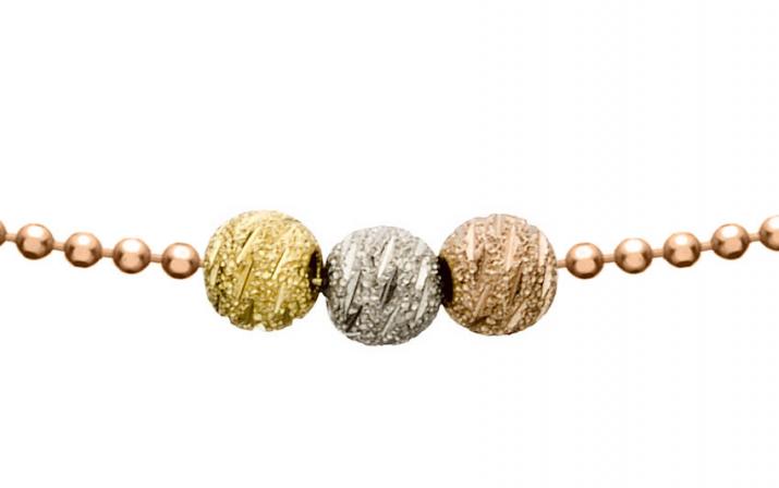 Chain Bracelet Sweety Three Yellow Gold RedLine Jewelry - Redline - 0++