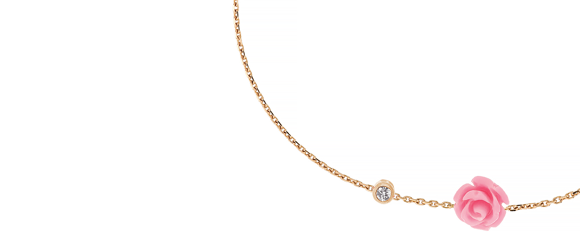 Bracelet women diamond and rosy Mayssa - RedLine - Redline
