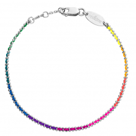 Redline Rainbow white gold bracelet for woman - Aurore Rainbow