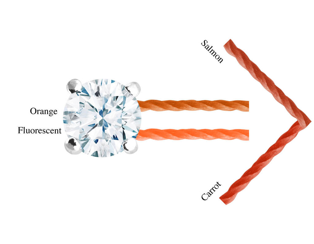 Redline orange diamond bracelet
