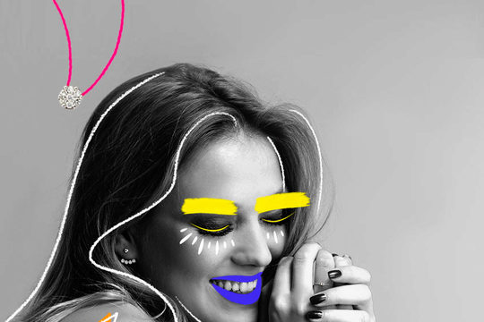 Optez pour des fils de couleurs et du diamant