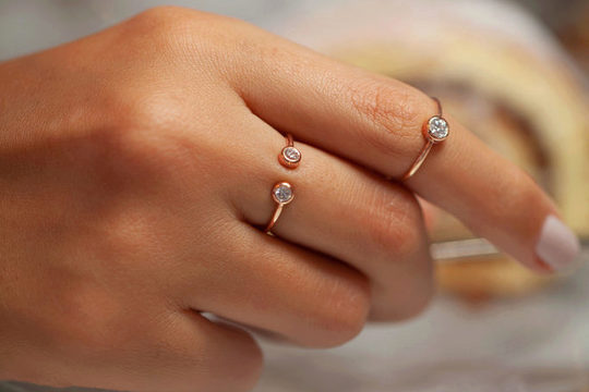 Bague en or rose
